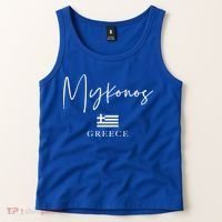 Greece Flag Vacation Island Mykonos Cool Gift Tank Top thumb 2