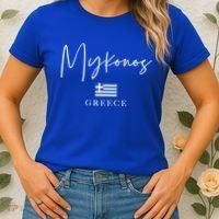Greece Flag Vacation Island Mykonos Cool Gift Women's T-Shirt thumb 2