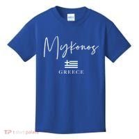 Greece Flag Vacation Island Mykonos Cool Gift Kids T-Shirt thumb 0