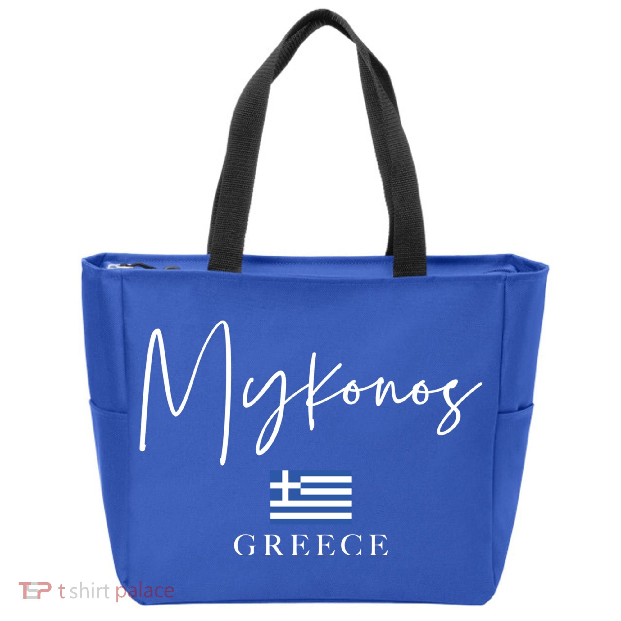 Greece Flag Vacation Island Mykonos Cool Gift Tote Bag