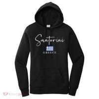 Greece Flag Vacation Island Santorini Funny Gift Women's Hoodie thumb 0