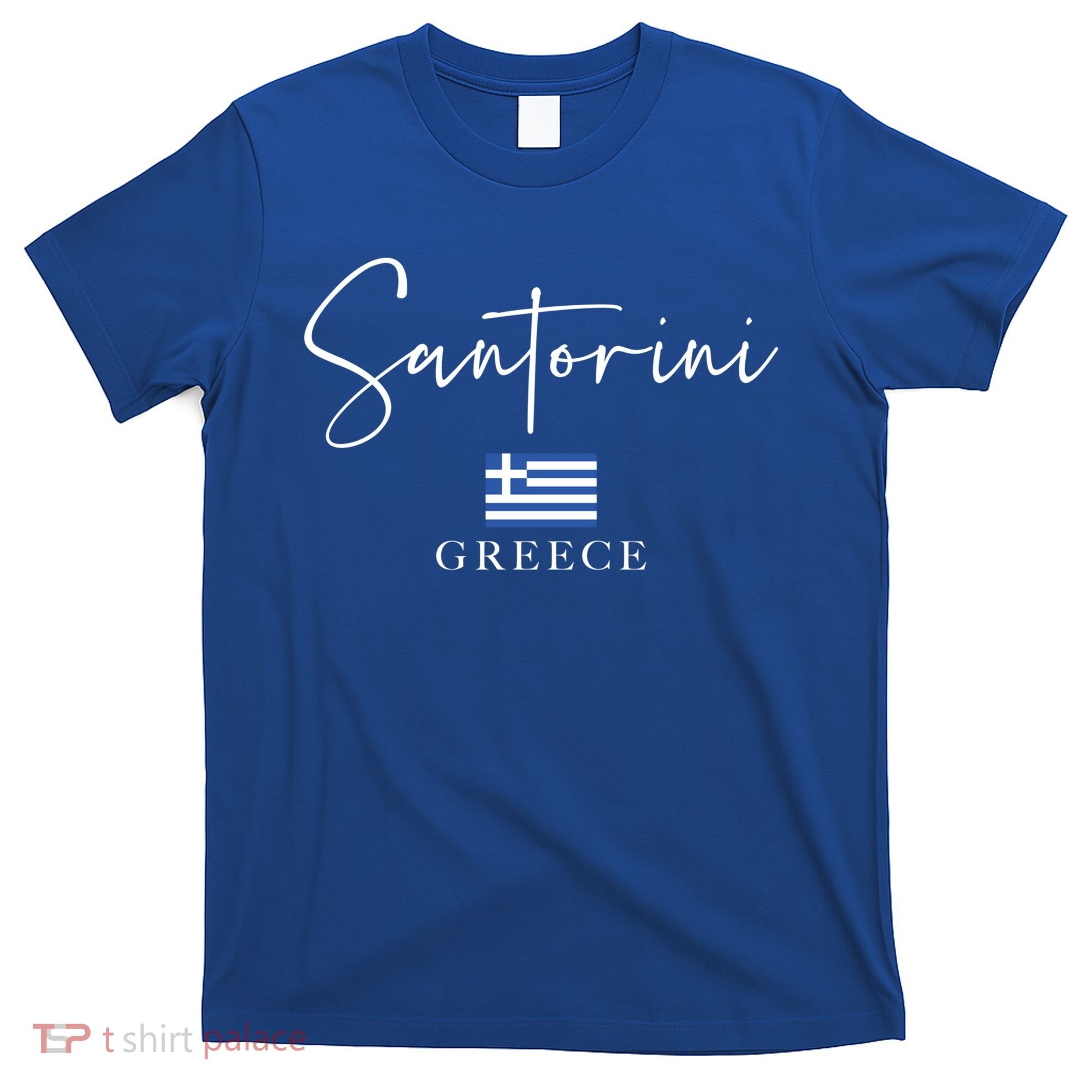 Greece Flag Vacation Island Santorini Funny Gift T-Shirt