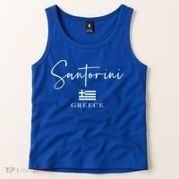 Greece Flag Vacation Island Santorini Funny Gift Tank Top thumb 2