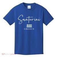Greece Flag Vacation Island Santorini Funny Gift Kids T-Shirt thumb 0
