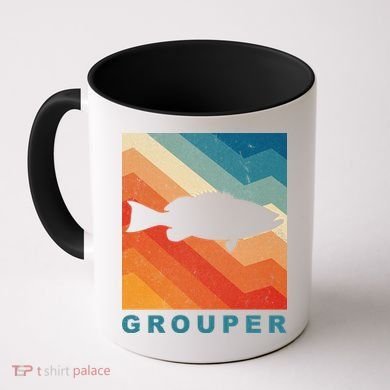 Grouper Fish Vintage Sunset Coffee Mug