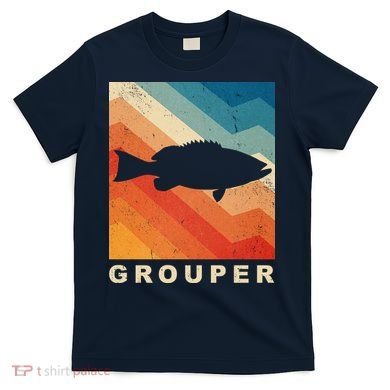 Grouper Fish Vintage Sunset T-Shirt