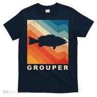 Grouper Fish Vintage Sunset T-Shirt thumb 0
