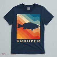 Grouper Fish Vintage Sunset T-Shirt thumb 5