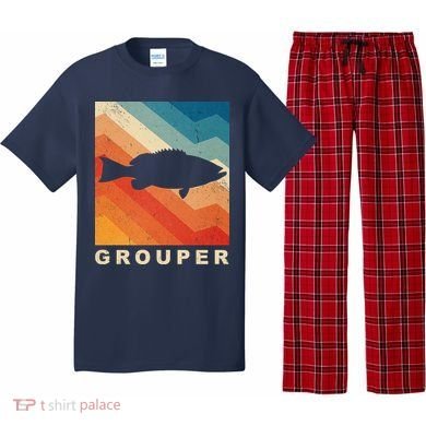 Grouper Fish Vintage Sunset Pajama Set