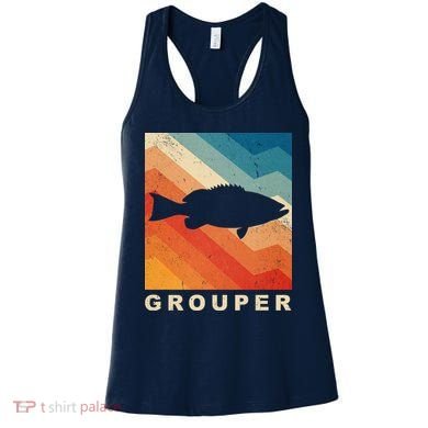 Grouper Fish Vintage Sunset Women's Tank Top