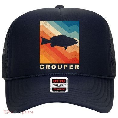 Grouper Fish Vintage Sunset Hat