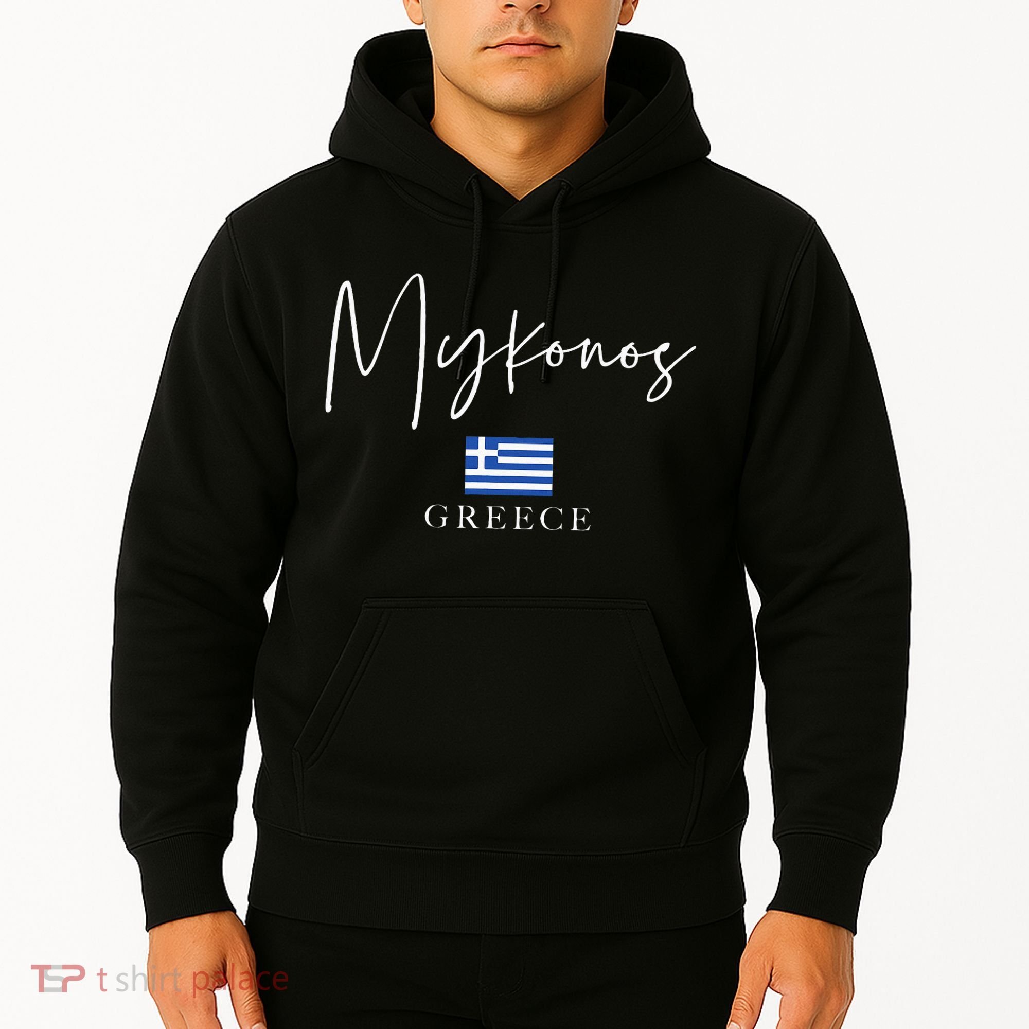 Greece Flag Vacation Island Mykonos Hoodie