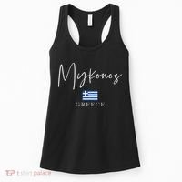 Greece Flag Vacation Island Mykonos Women's Tank Top thumb 0