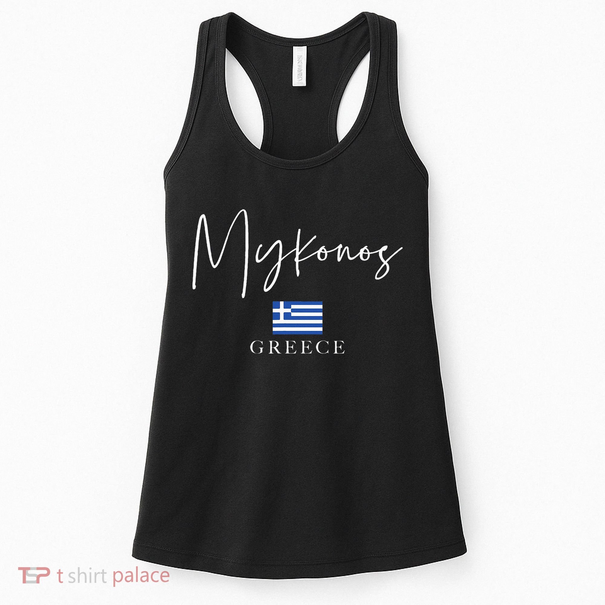 Greece Flag Vacation Island Mykonos Women's Tank Top