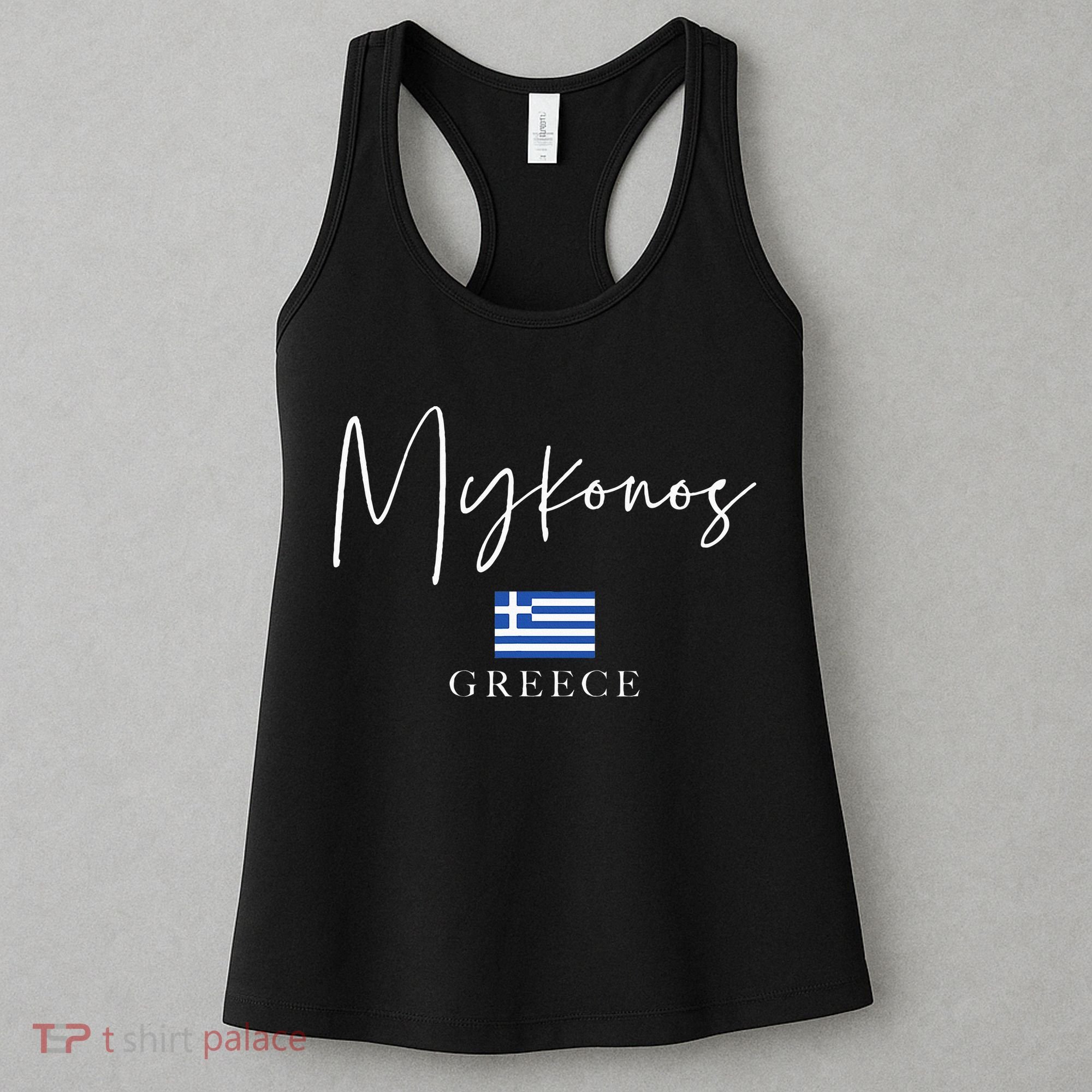 Greece Flag Vacation Island Mykonos Women's Tank Top