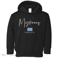 Greece Flag Vacation Island Mykonos Toddler Hoodie thumb 0