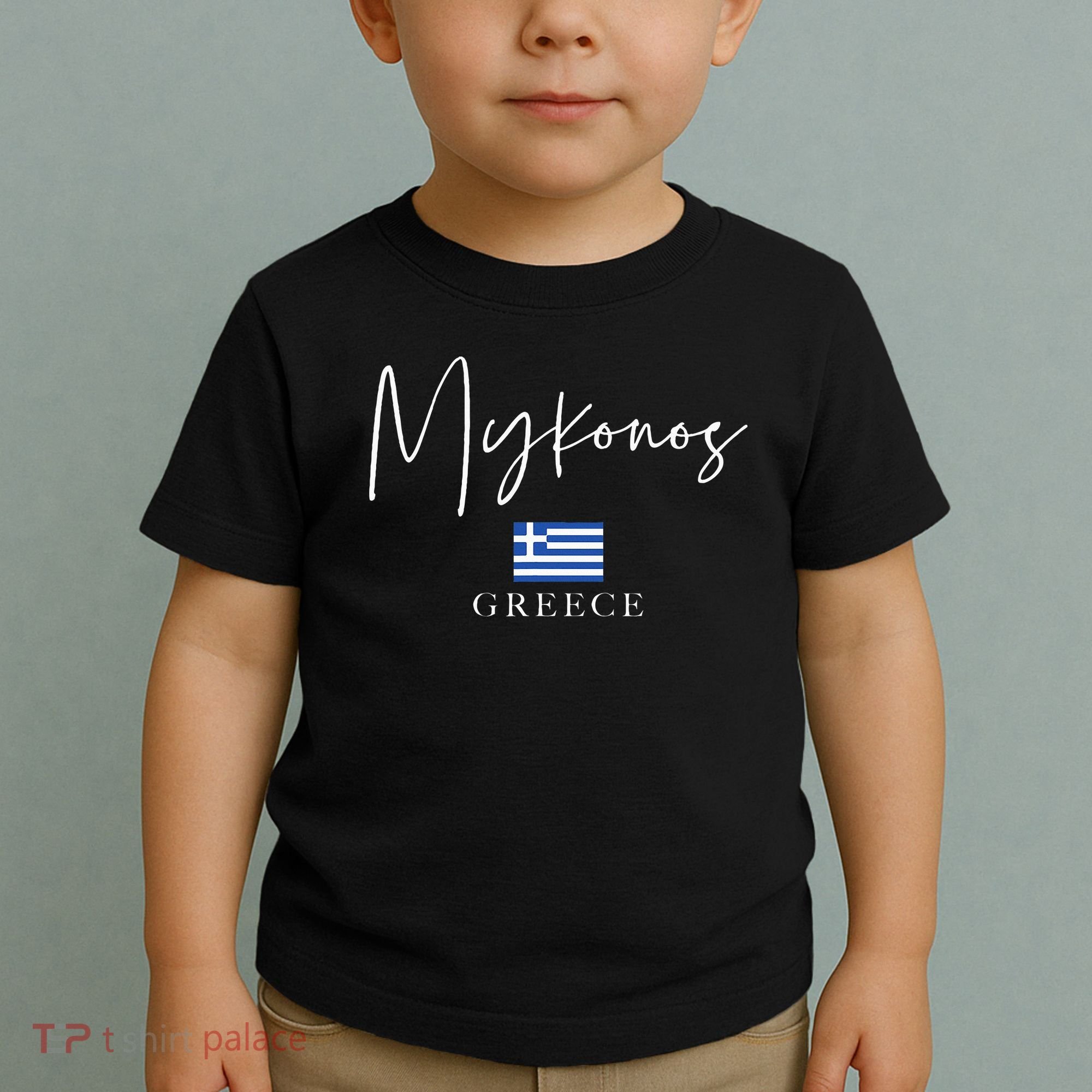 Greece Flag Vacation Island Mykonos Toddler T-Shirt