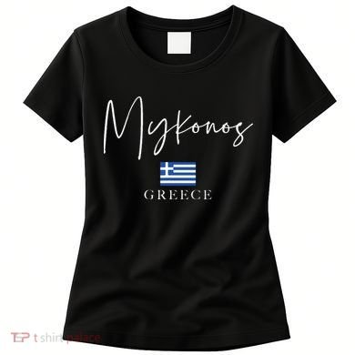 Greece Flag Vacation Island Mykonos Women's T-Shirt