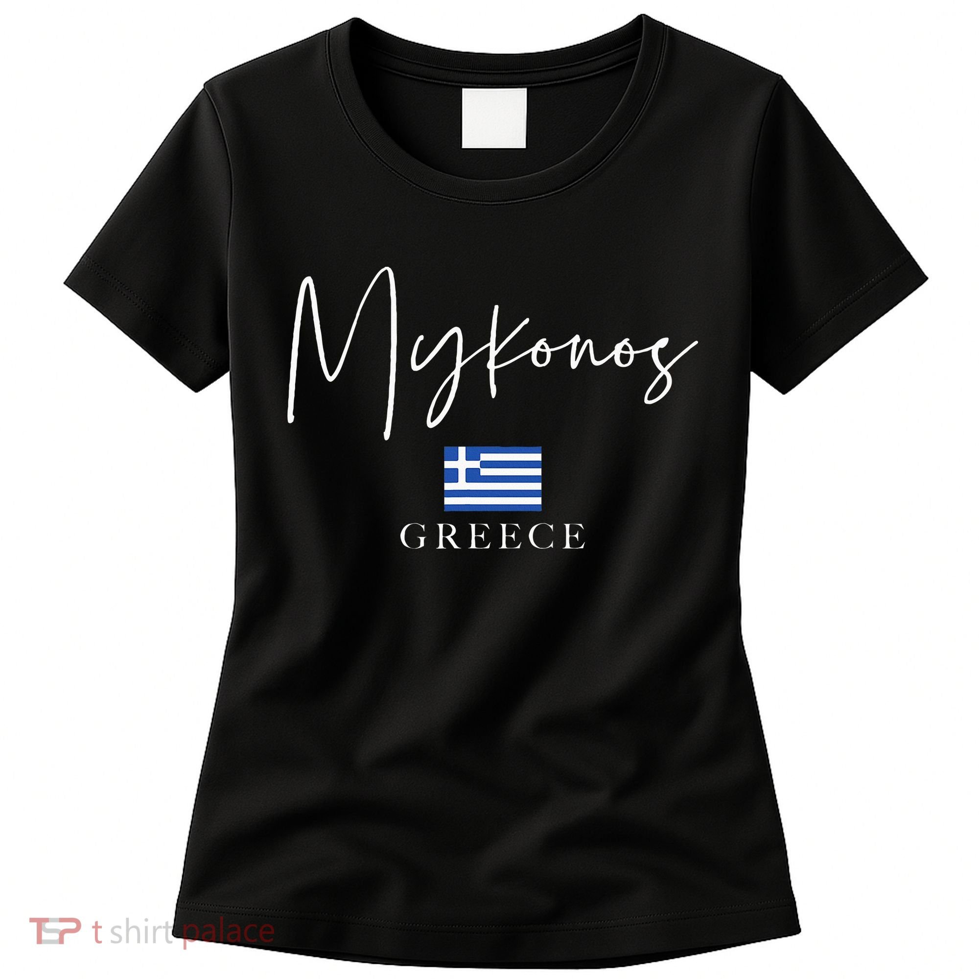 Greece Flag Vacation Island Mykonos Women's T-Shirt