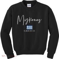 Greece Flag Vacation Island Mykonos Kids Sweatshirt thumb 0
