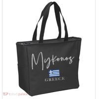 Greece Flag Vacation Island Mykonos Tote Bag thumb 2