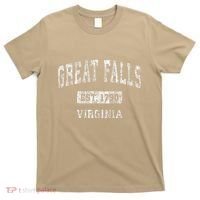 Great Falls Virginia Va Vintage Established T-Shirt thumb 0