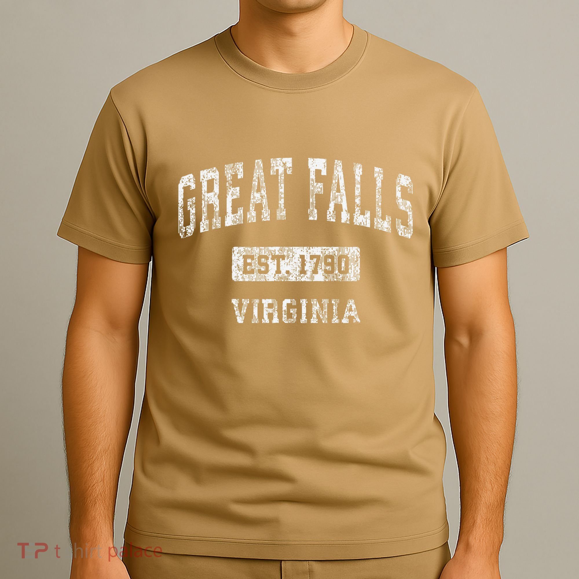 Great Falls Virginia Va Vintage Established T-Shirt