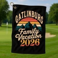 Gatlinburg Family Vacation 2026 Golf Towel thumb 1