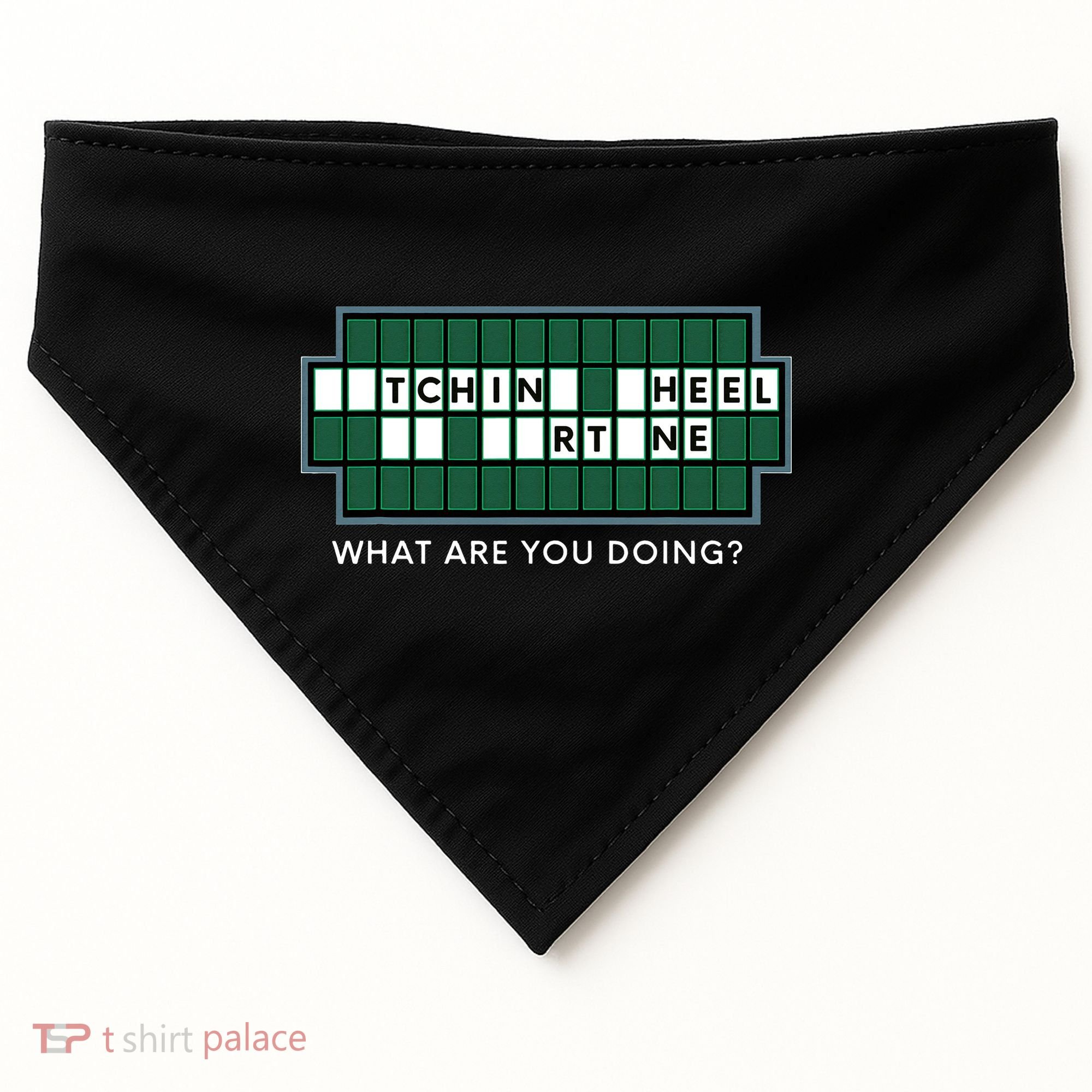 Gift for Wheel and Game Show Lovers, Fortune Word Puzzles USA-Made Doggie Bandana