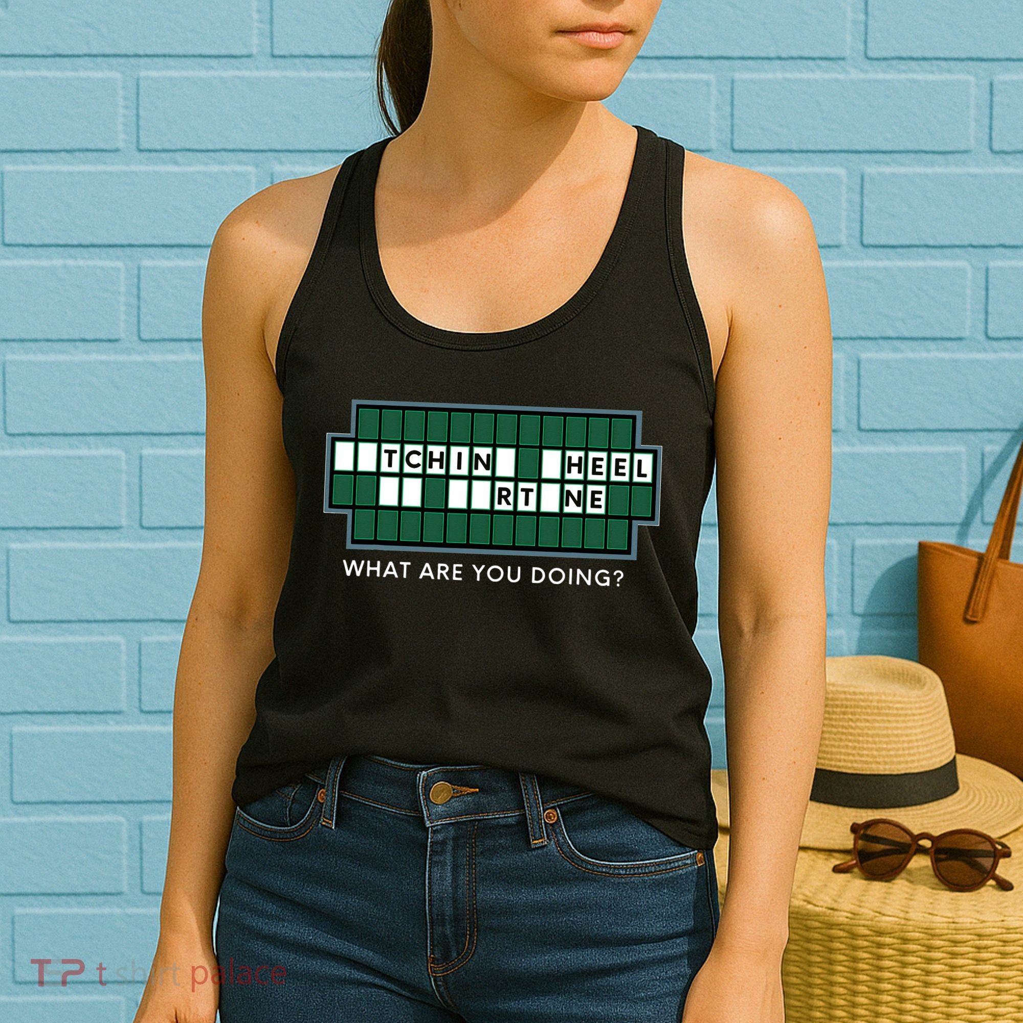 Gift for Wheel and Game Show Lovers, Fortune Word Puzzles Women's Tank Top