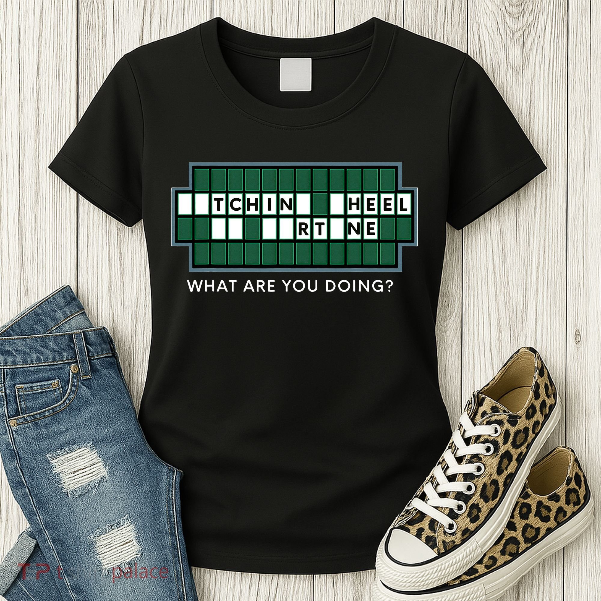 Gift for Wheel and Game Show Lovers, Fortune Word Puzzles Women's T-Shirt