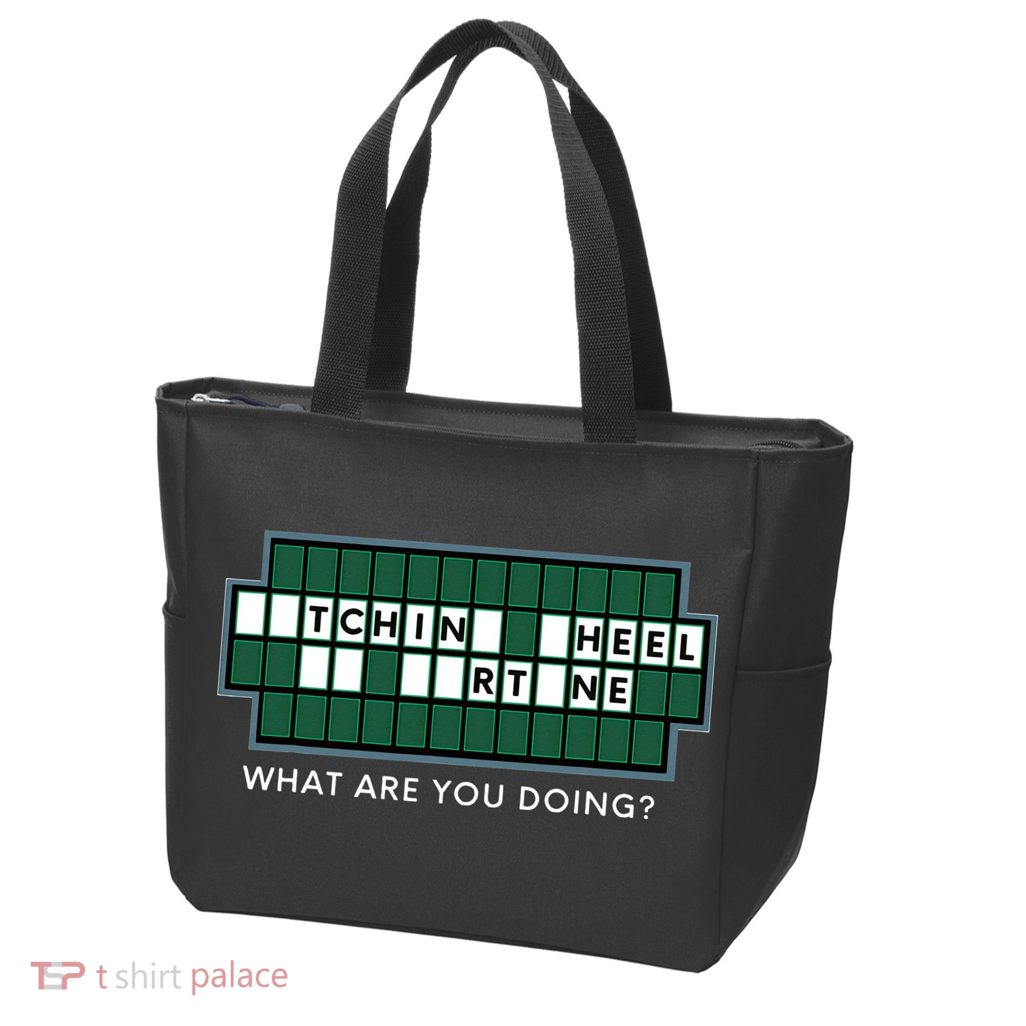 Gift for Wheel and Game Show Lovers, Fortune Word Puzzles Tote Bag