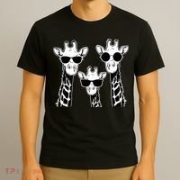 Giraffes family with sunglasses - Giraffe T-Shirt thumb 3