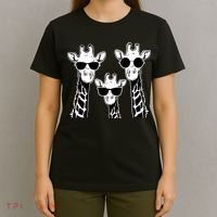 Giraffes family with sunglasses - Giraffe T-Shirt thumb 4