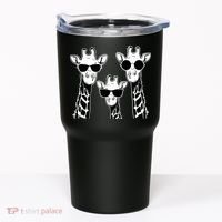 Giraffes family with sunglasses - Giraffe Tumbler thumb 0