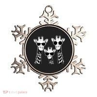 Giraffes family with sunglasses - Giraffe Ornament thumb 0