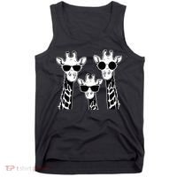 Giraffes family with sunglasses - Giraffe Tank Top thumb 0