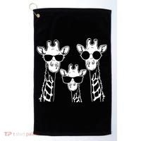 Giraffes family with sunglasses - Giraffe Golf Towel thumb 0