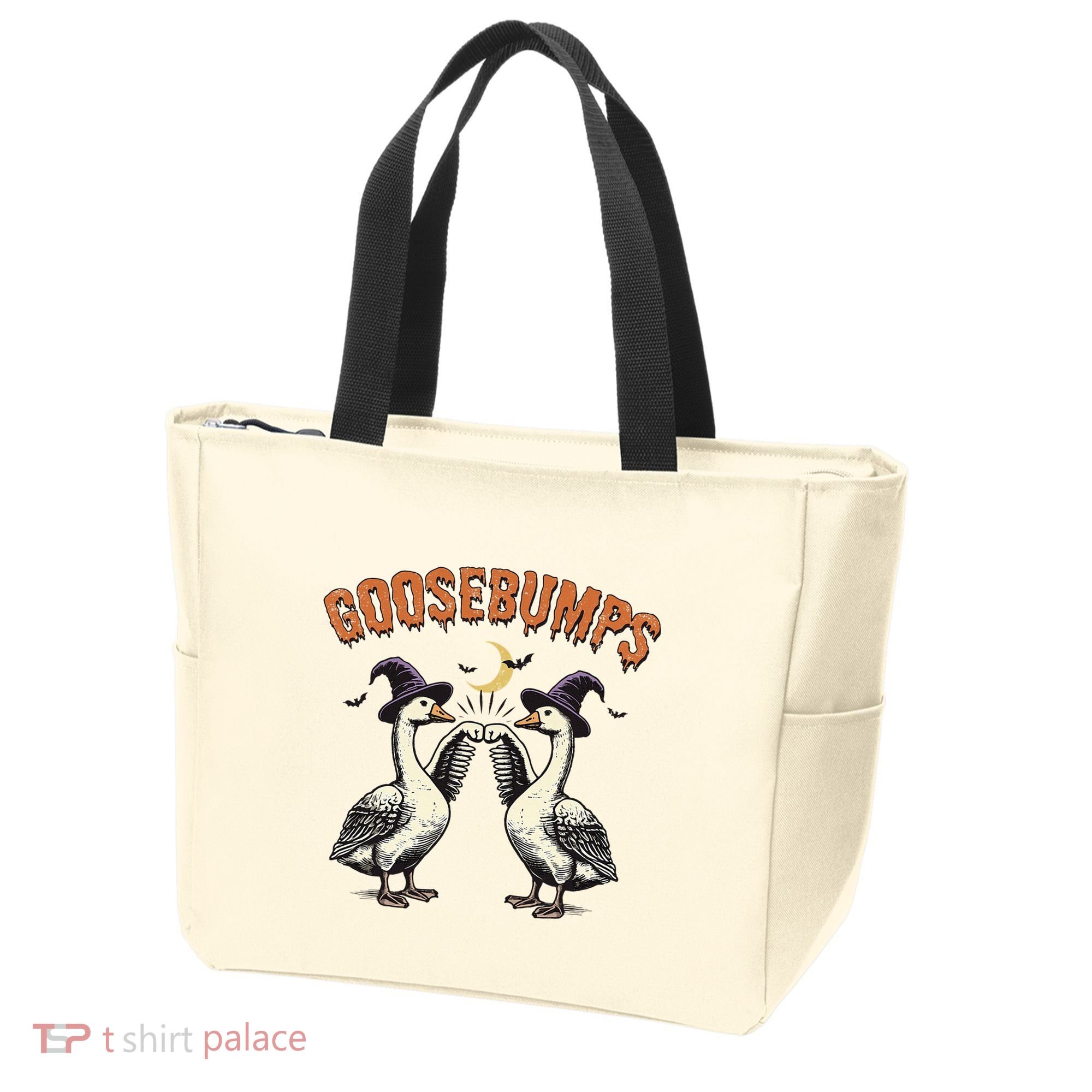 Goosebumps Funny Witch Goose Bumps Puns Halloween Tote Bag