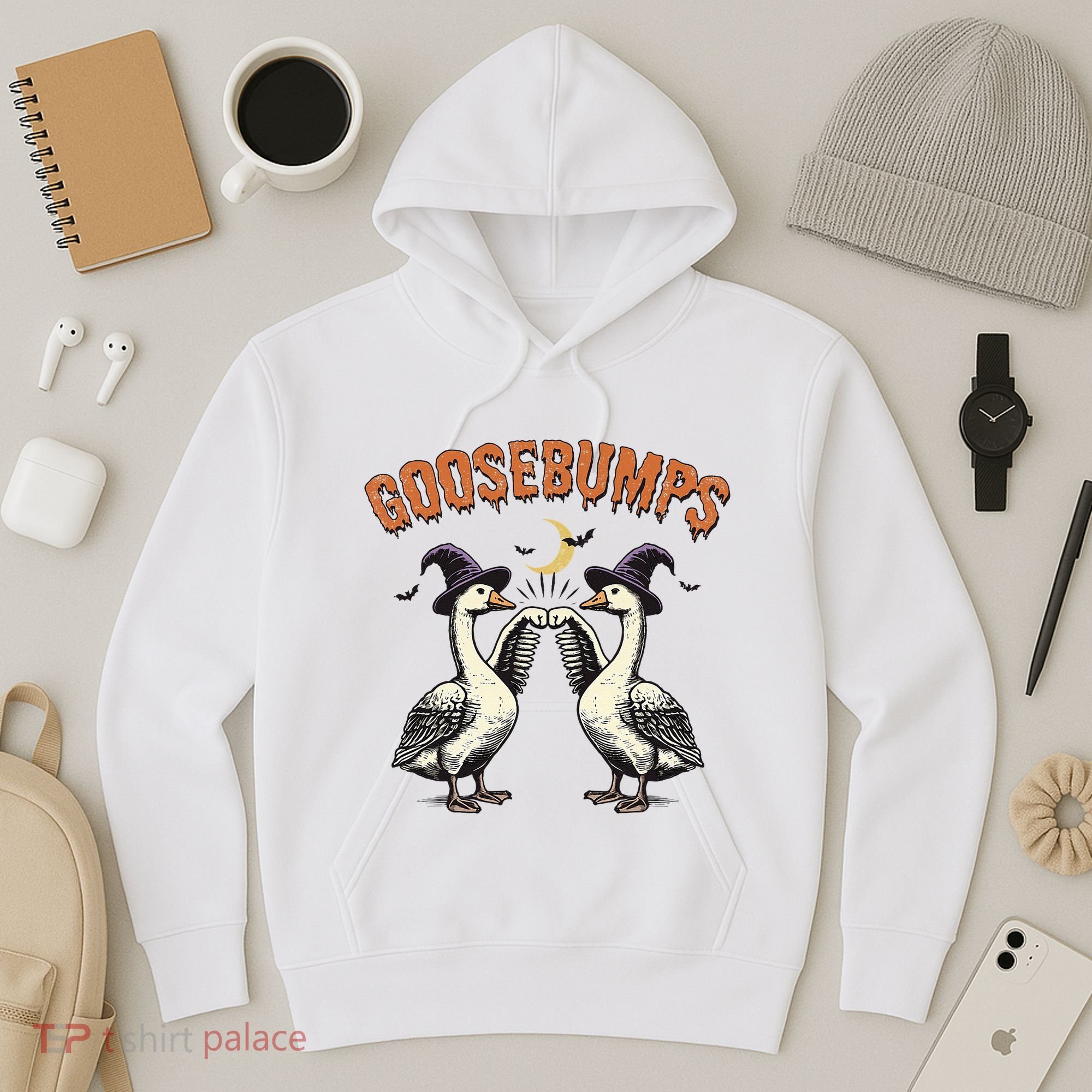 Goosebumps Funny Witch Goose Bumps Puns Halloween Hoodie