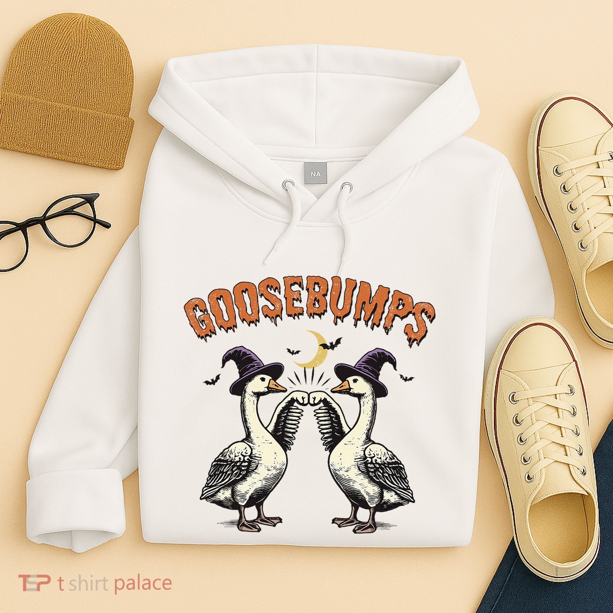 Goosebumps Funny Witch Goose Bumps Puns Halloween Hoodie