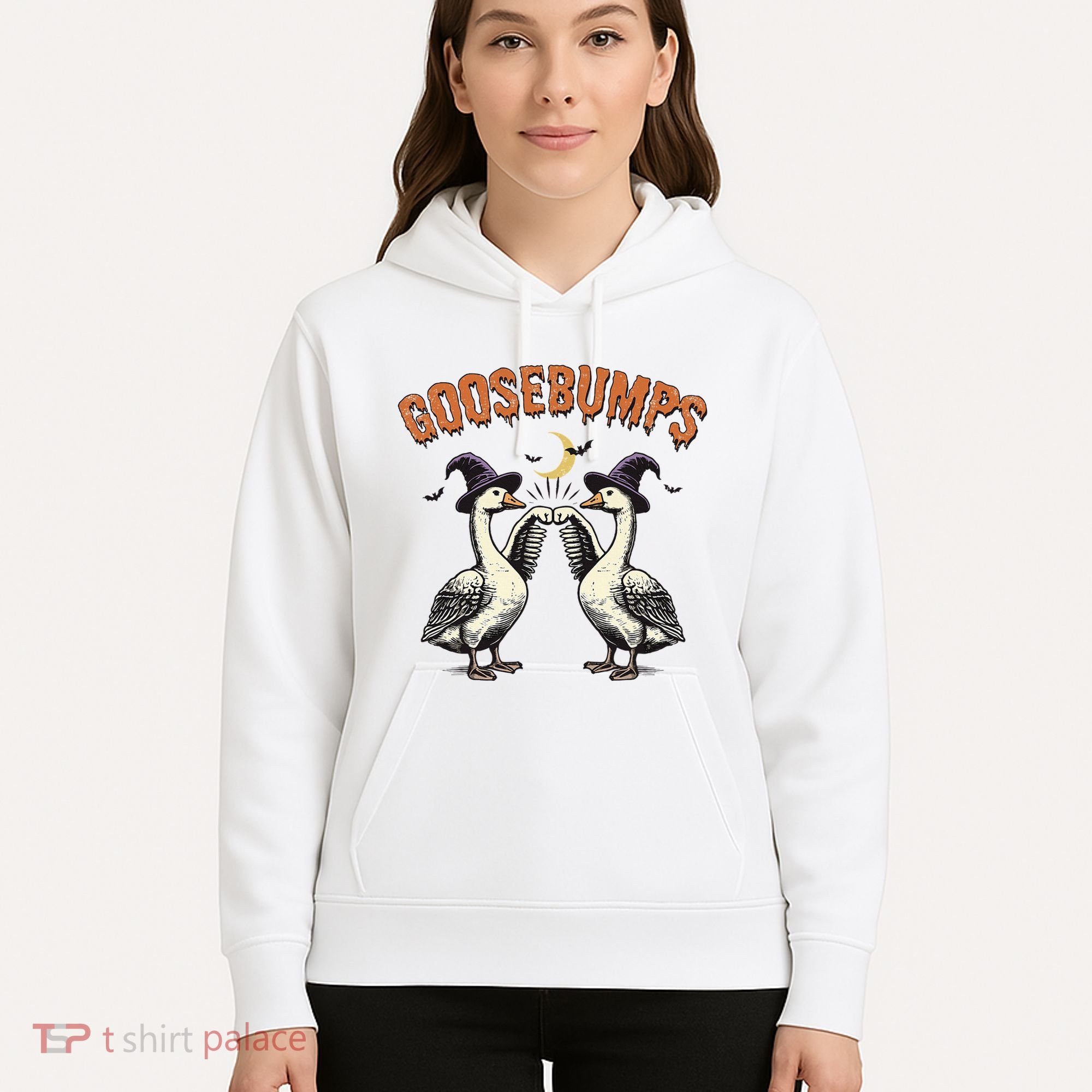Goosebumps Funny Witch Goose Bumps Puns Halloween Hoodie