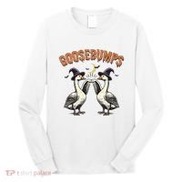 Goosebumps Funny Witch Goose Bumps Puns Halloween Long Sleeve Shirt thumb 0