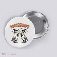 Goosebumps Funny Witch Goose Bumps Puns Halloween Button thumb 0