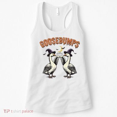 Goosebumps Funny Witch Goose Bumps Puns Halloween Women's Tank Top