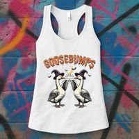 Goosebumps Funny Witch Goose Bumps Puns Halloween Women's Tank Top thumb 3
