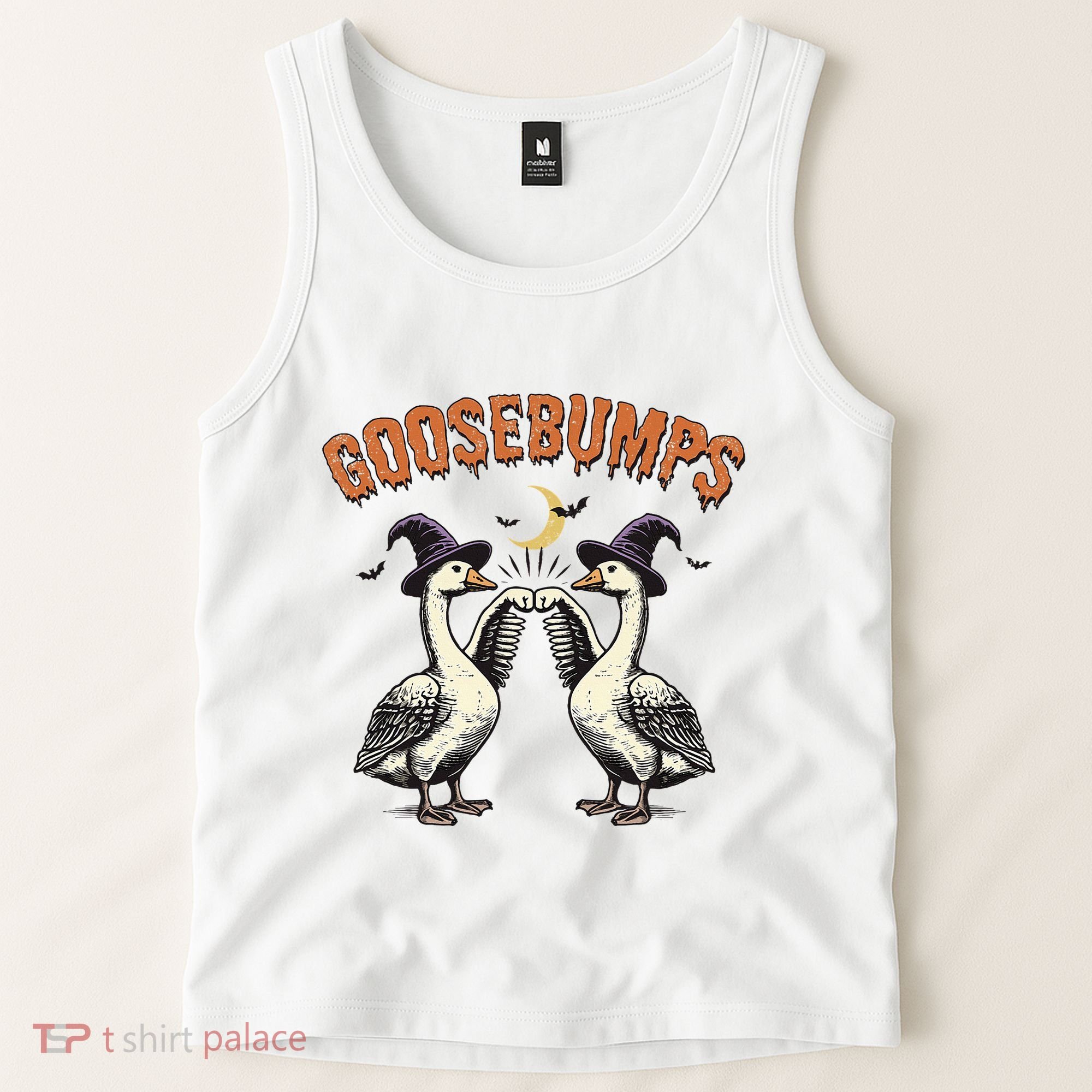Goosebumps Funny Witch Goose Bumps Puns Halloween Tank Top