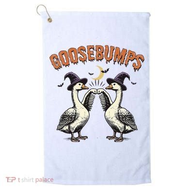 Goosebumps Funny Witch Goose Bumps Puns Halloween Golf Towel