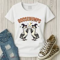 Goosebumps Funny Witch Goose Bumps Puns Halloween Women's T-Shirt thumb 3