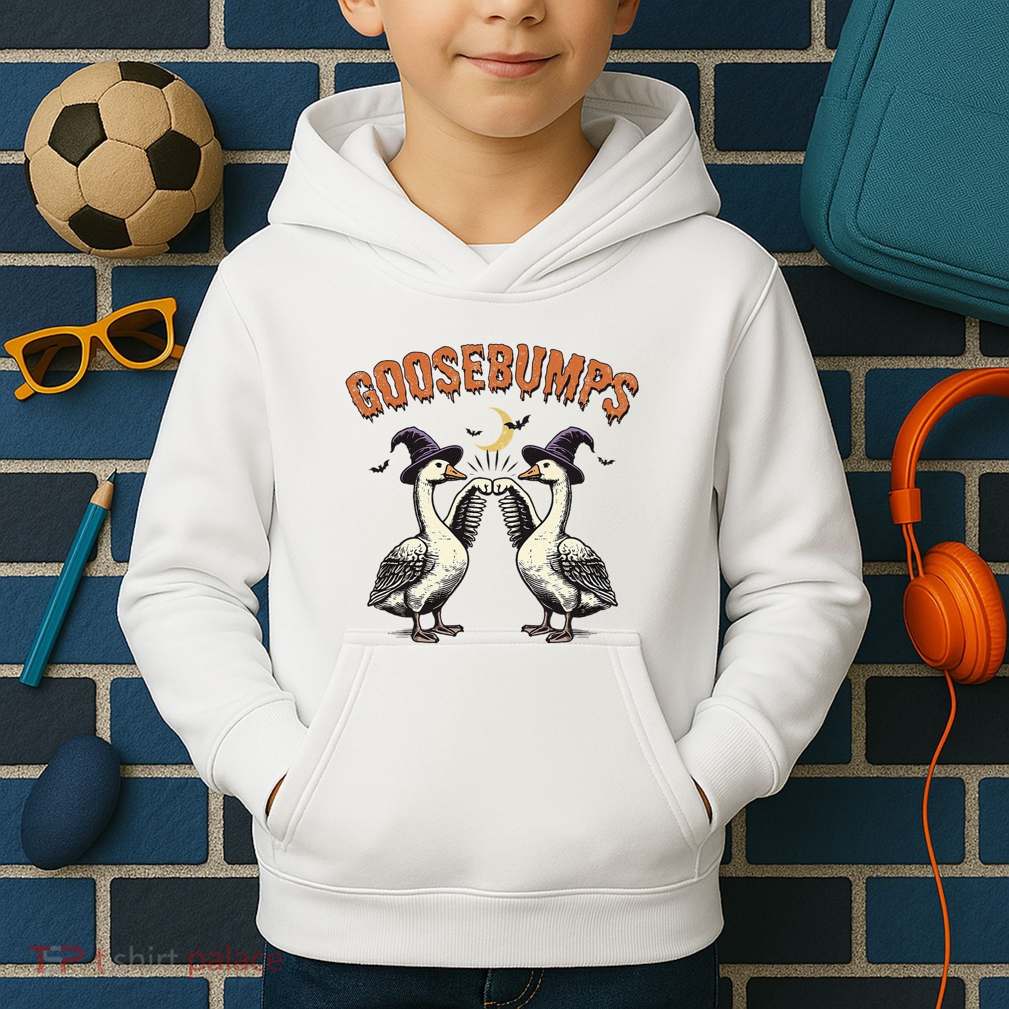 Goosebumps Funny Witch Goose Bumps Puns Halloween Kids Hoodie